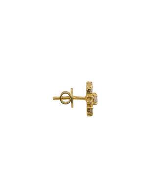 Gold plated stud earrings in sterling silver 3