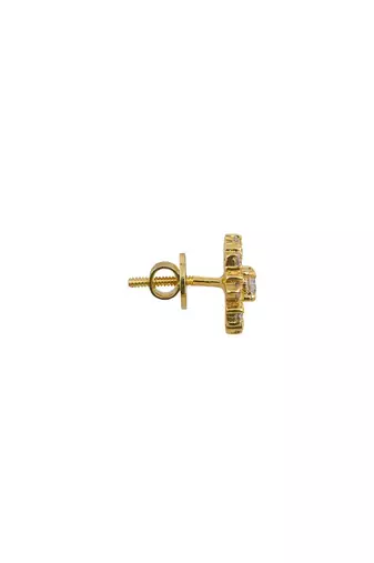 Gold plated stud earrings in sterling silver