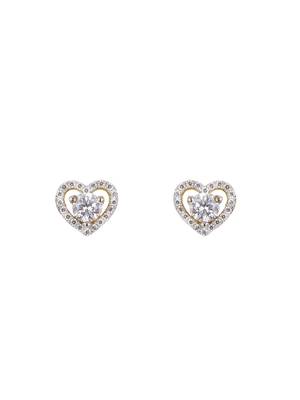 Gold plated stud earrings in sterling silver 2