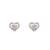 Gold plated stud earrings in sterling silver