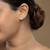 Gold plated stud earrings in sterling silver