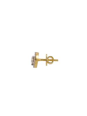 Gold plated stud earrings in sterling silver 3