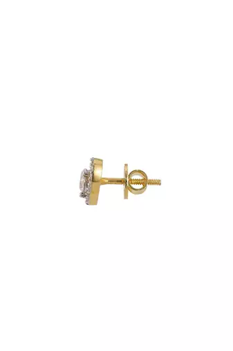 Gold plated stud earrings in sterling silver