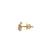 Gold plated stud earrings in sterling silver
