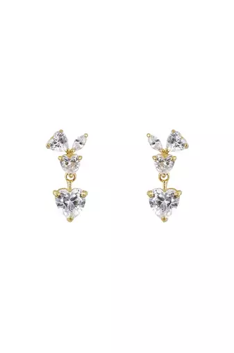 Gold plated earrings in sterling silver