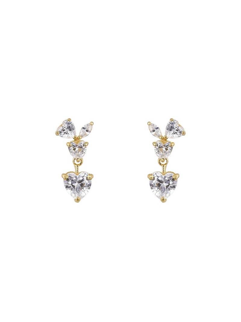 Gold plated earrings in sterling silver