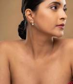 Gold plated earrings in sterling silver