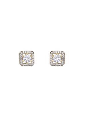 Gold plated stud earrings in sterling silver 2