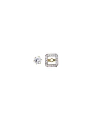 Gold plated stud earrings in sterling silver 3