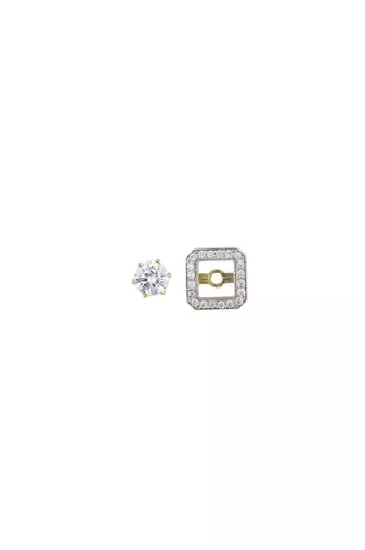 Gold plated stud earrings in sterling silver