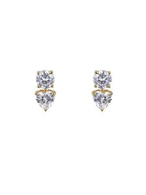 Gold plated stud earrings in sterling silver 2