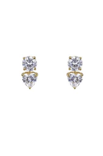 Gold plated stud earrings in sterling silver