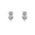 Gold plated stud earrings in sterling silver