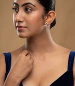 Gold plated stud earrings in sterling silver