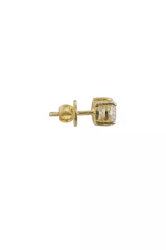 Gold plated stud earrings in sterling silver