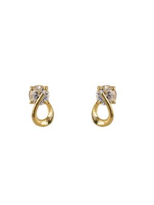 Gold plated stud earrings in sterling silver 2