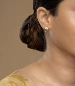 Gold plated stud earrings in sterling silver