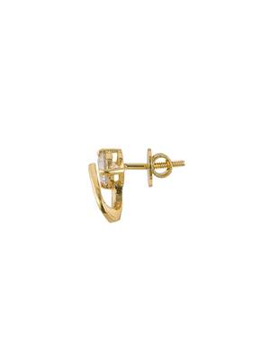 Gold plated stud earrings in sterling silver 3