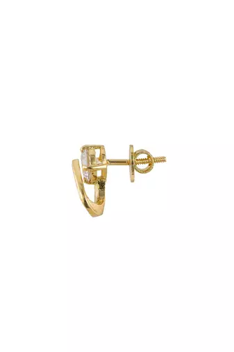Gold plated stud earrings in sterling silver