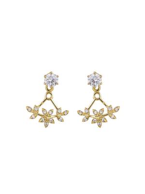 Gold plated stud earrings in sterling silver 2