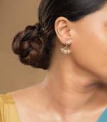 Gold plated stud earrings in sterling silver