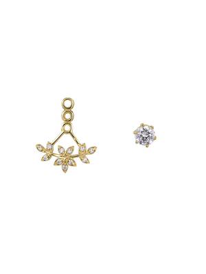 Gold plated stud earrings in sterling silver 3