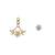 Gold plated stud earrings in sterling silver