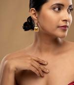 Gold plated earrings in sterling silver