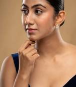 Gold plated stud earrings in sterling silver