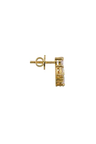 Gold plated stud earrings in sterling silver