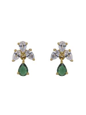 Gold plated dangler earrings in sterling silver 2