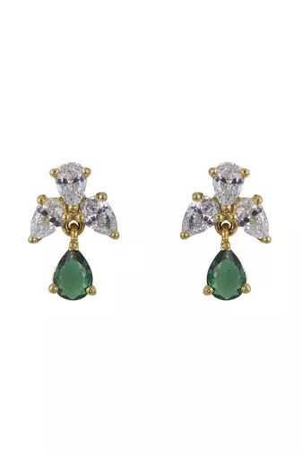 Gold plated dangler earrings in sterling silver