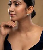 Gold plated dangler earrings in sterling silver