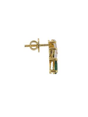Gold plated dangler earrings in sterling silver 3