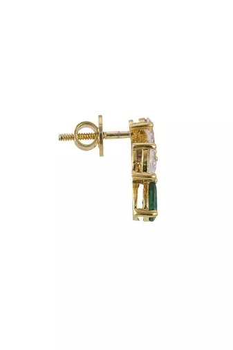 Gold plated dangler earrings in sterling silver