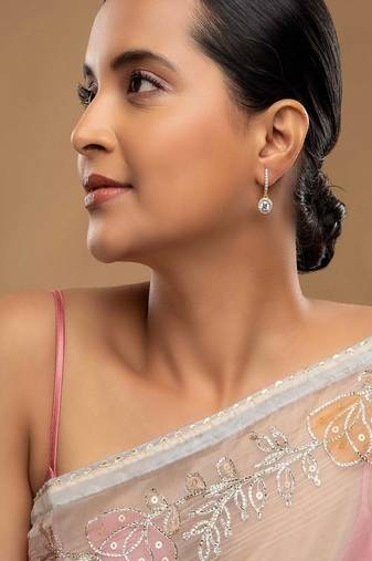 Gold plated earrings in sterling silver