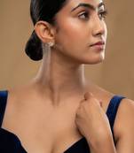 Gold plated stud earrings in sterling silver