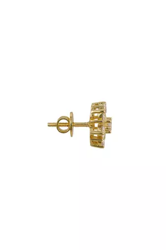Gold plated stud earrings in sterling silver