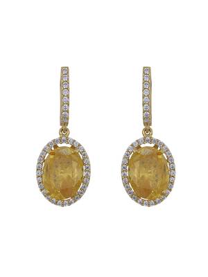 Gold plated dangler earrings in sterling silver 2