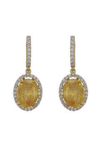 Gold plated dangler earrings in sterling silver