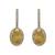 Gold plated dangler earrings in sterling silver