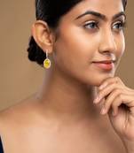 Gold plated dangler earrings in sterling silver