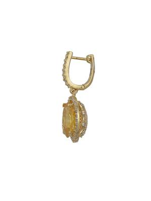 Gold plated dangler earrings in sterling silver 3