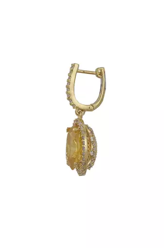 Gold plated dangler earrings in sterling silver
