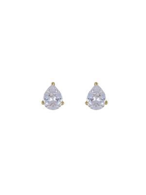 Gold plated stud earrings in sterling silver 2