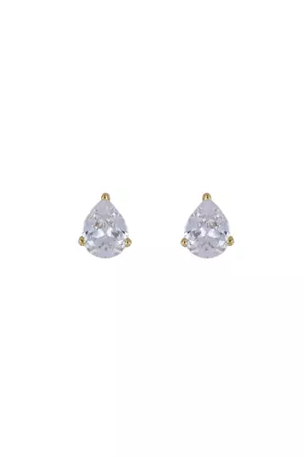 Gold plated stud earrings in sterling silver