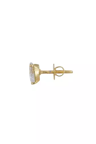 Gold plated stud earrings in sterling silver