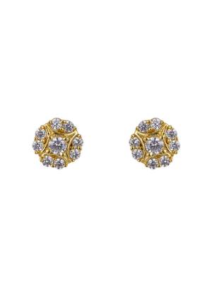 Gold plated stud earrings in sterling silver 2
