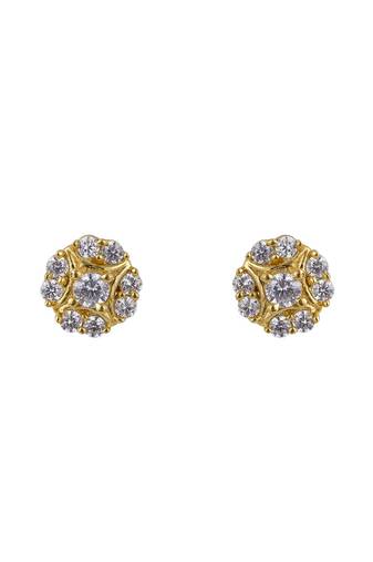 Gold plated stud earrings in sterling silver
