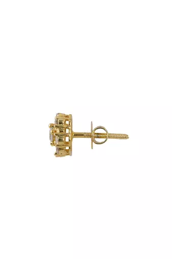 Gold plated stud earrings in sterling silver